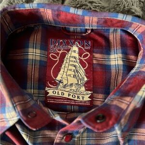 DIXXON Men's Plaid Shirt in Red and Blue
